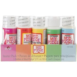 Mod Podge Waterbase Sealer Glue Clear Finish Starter Pack