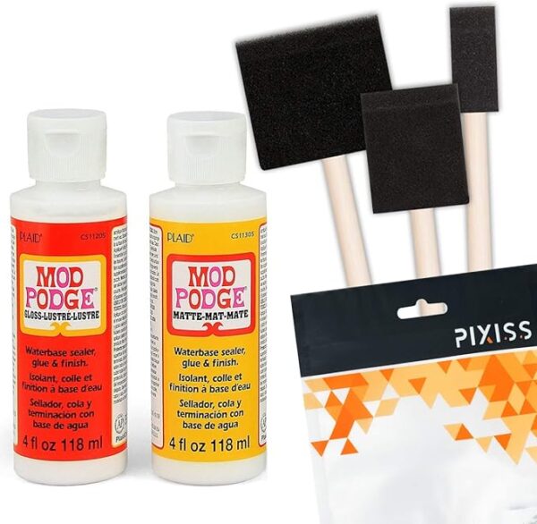 Mod Podge Decoupage Starter Kit with Foam Brushes