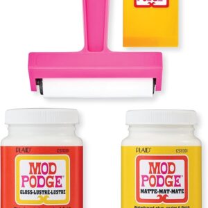 Decoupage Kit: Matte & Gloss Mod Podge with Brayer & Squeegee