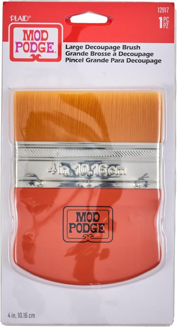 Mod Podge Gold Brush Applicator 4-Inch Taklon for Crafting