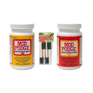 Mod Podge Decoupage Kit with Foam Brushes 8 oz