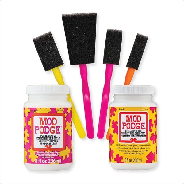 Mod Podge Puzzle Saver Kit with Foam Brushes for DIY Crafts
