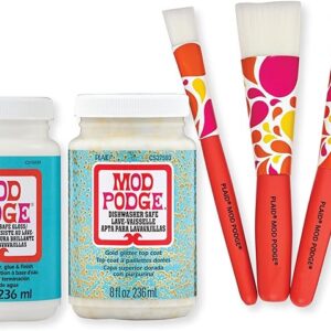 Dishwasher Safe Mod Podge Decoupage Set with Brushes